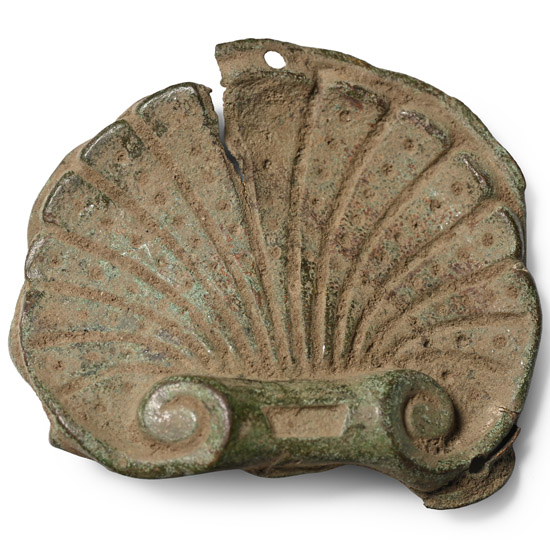 Medieval Bronze Scallop Shell Pilgrims Badge