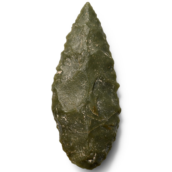 Stone Age Leaf-Shaped Arrowhead