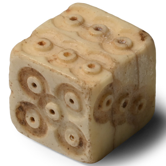 Large Roman Bone Gaming Die