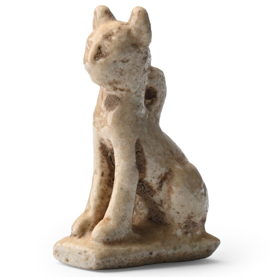 Egyptian White Cat Amulet