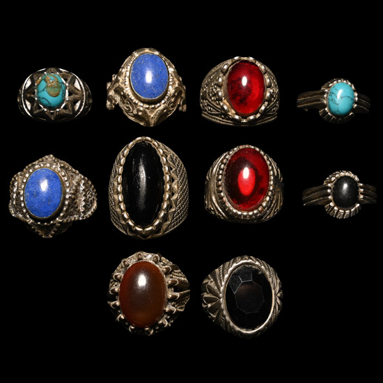 Bedouin Silver-Coloured Metal Ring Group