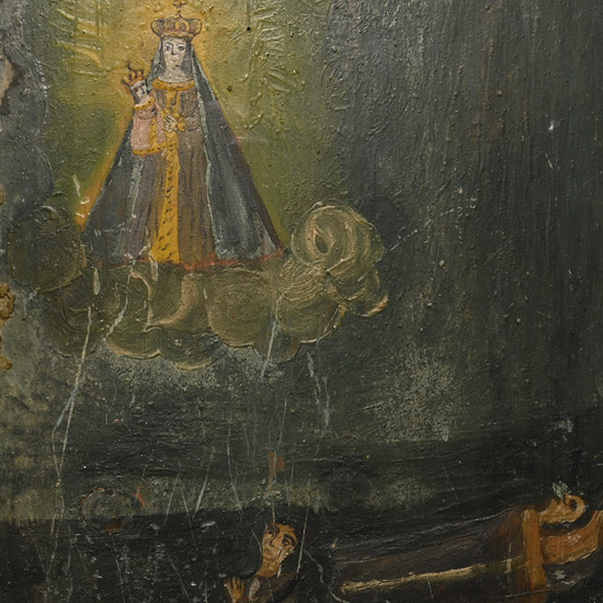 Peruvian Framed Painted Retablo