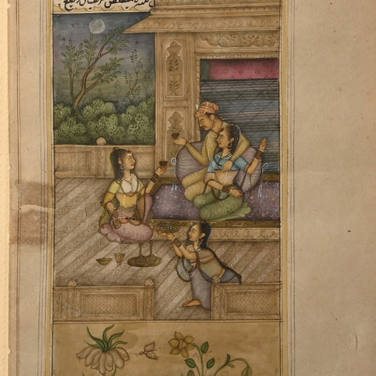 Indian Framed Watercolour Painting