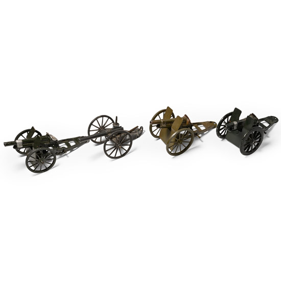 WWI Cast Metal Gun Die Cast Toy Group