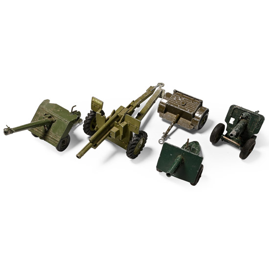 WWII Cast Metal Gun Die Cast Toy Collection