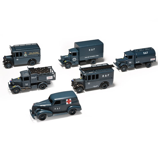 British RAF WWII Die Cast Toy Vehicle Group