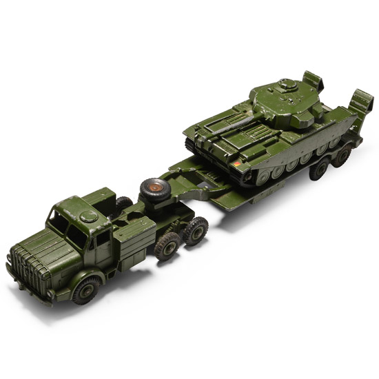 British Army WWII Die Cast Toy Tank and Carrier Vehicle Group