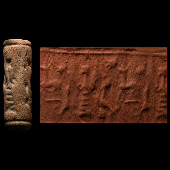 Phoenician Cream Stone Cylinder Seal