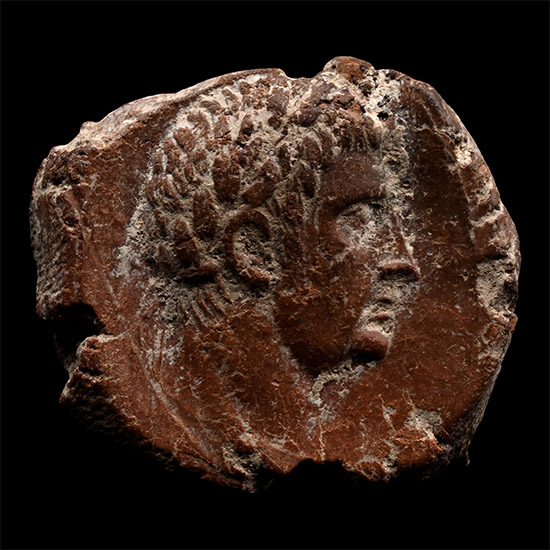Roman Clay Bulla with Portrait of an Emperor
