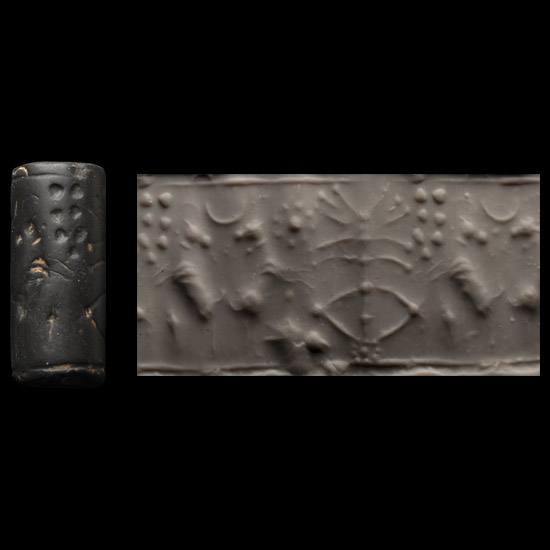 Western Asiatic Cylinder Seal with Quadrupeds