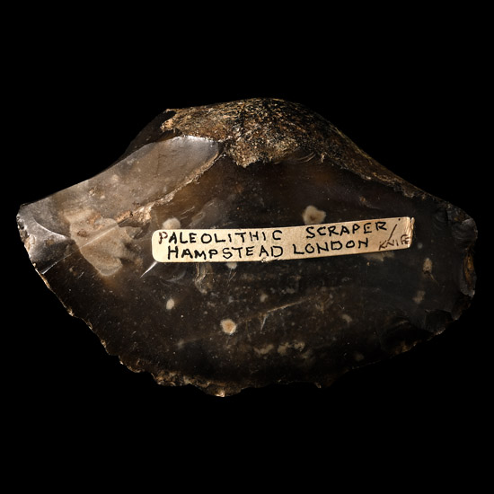 Stone Age Knapped Flint Scraper Knife