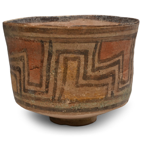 Indus Valley Painted Geometric Pottery Bowl