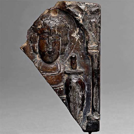 Byzantine Steatite Icon with Military Saint