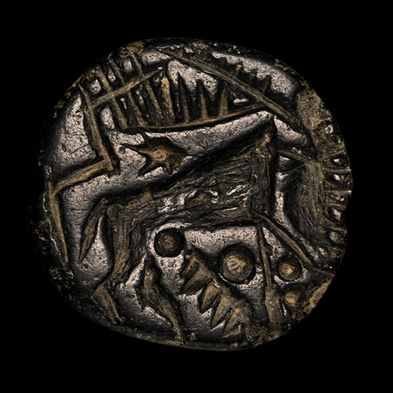 Large Anatolian Steatite Seal with Carved Bird