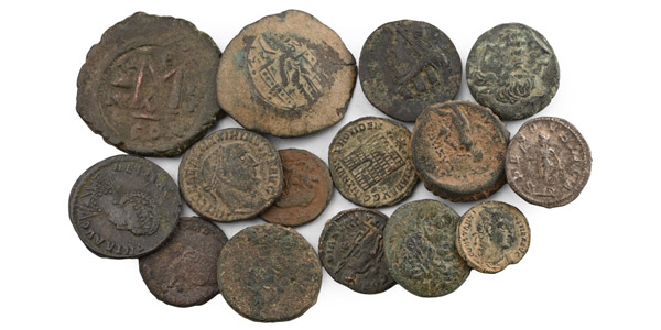 Group of Fifteen [15] Greek and Other Ancient AE Coins.