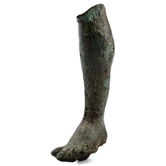 Roman Bronze Votive Statue Leg