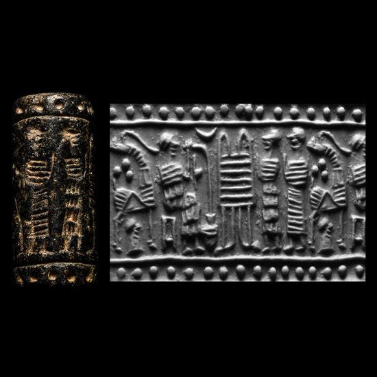Cappadocian Stone Cylinder Seal with Court Scene