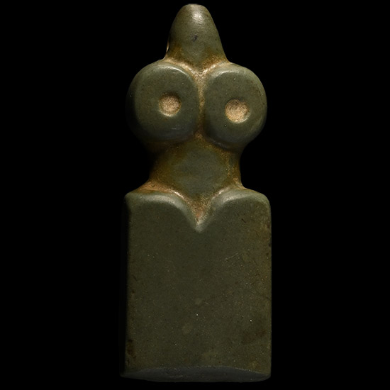 Sumerian Green Stone Eye Idol