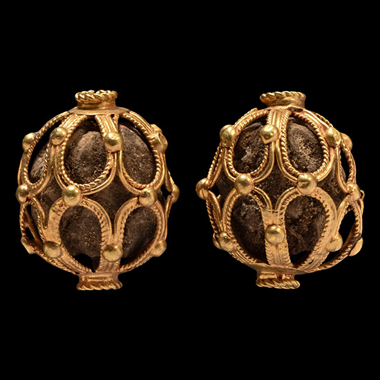 Byzantine Gold Openwork Beads from Earrings