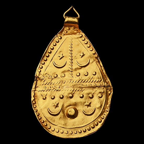 Sasanian Gold Pendant with Three Registers