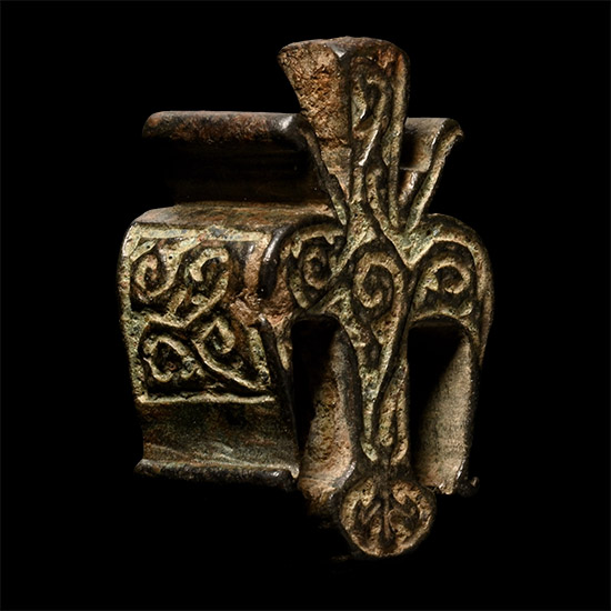 Enamelled Bronze Dagger Pommel