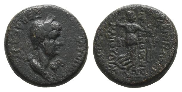 Poppaea, Augusta AE 16mm of Akmoneia, Phrygia.
