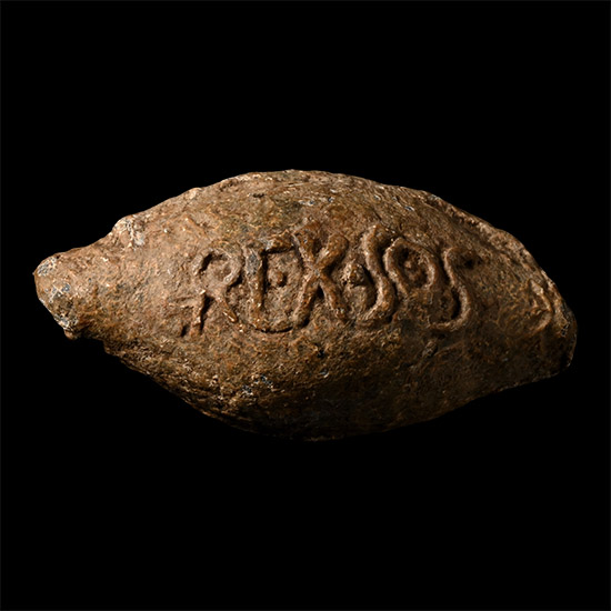Greek Mauritanian Kingdom Lead Slingshot of King Mastanesosus