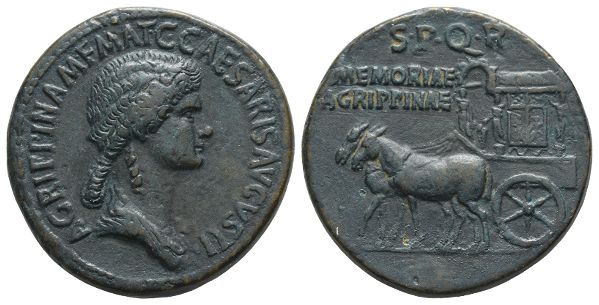 Reproduction of an AE Sestertius of Agrippina I.