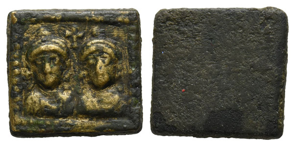 Honorius and Theodosius II AE Exagium Solidi Weight.