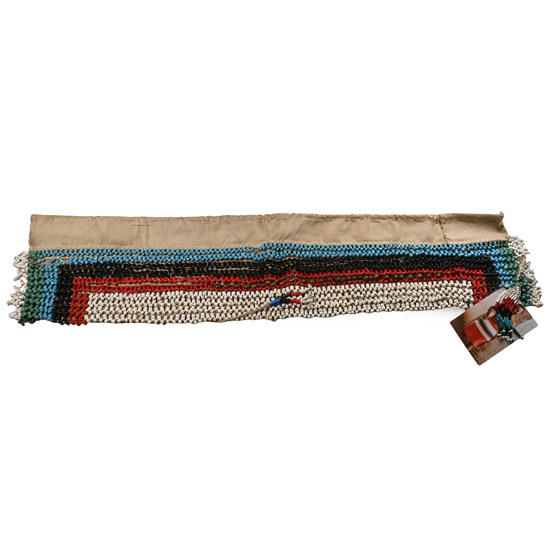 Married Zulu Womans Beaded Itete Apron and Photograph of a Descendant of the Owner