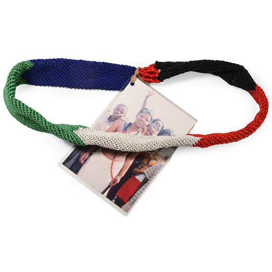 Zulu Womans Ujiza Collar and Photograph of Ms Tandile Xaba A Descendant of the Owner