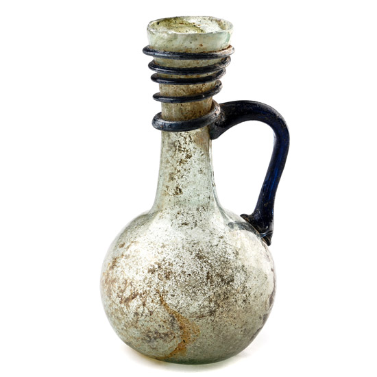 Roman Translucent Glass Jug with Trail