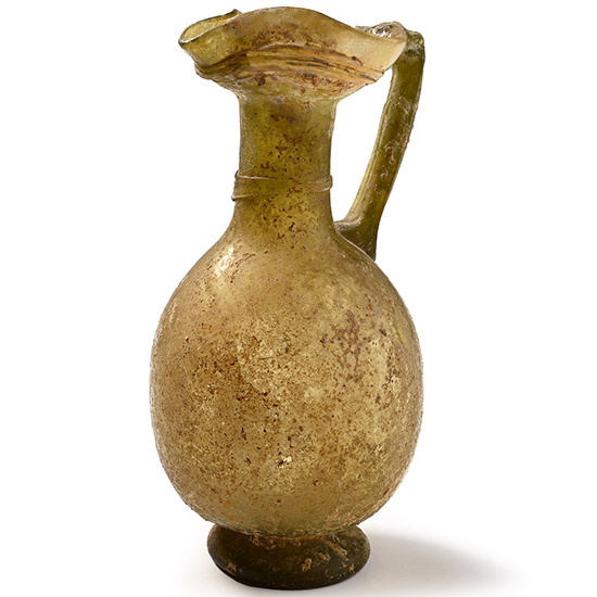 Roman Yellow Glass Trefoil-Mouthed Jug