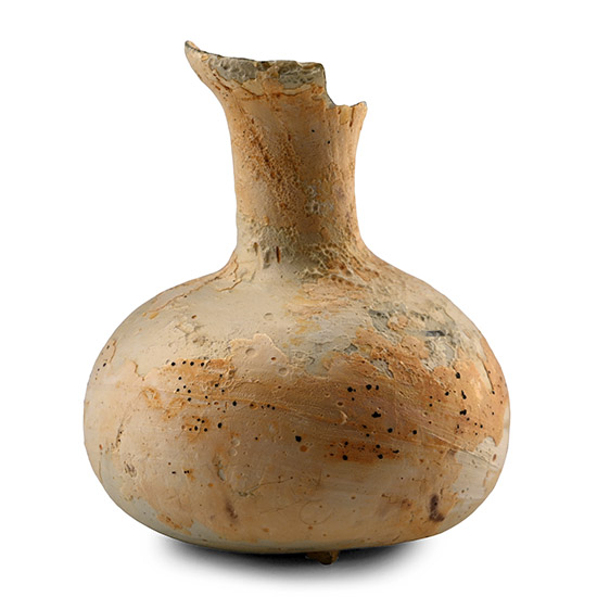 Roman Opaque White Glass Unguentarium