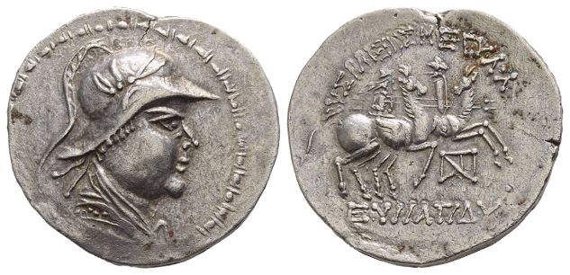 Scythian, Imitative of Eukratides I AR Tetradrachm.