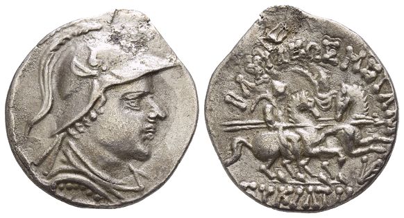 Scythian, Imitative of Eukratides I AR Tetradrachm.