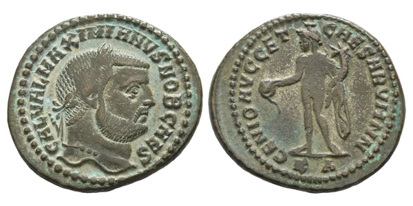 Galerius, as Caesar BI Nummus.