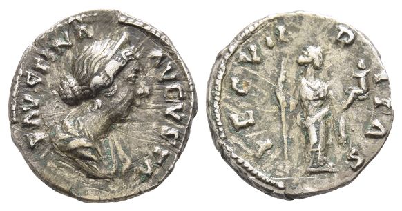 Faustina II AR Denarius.