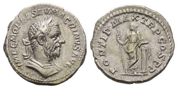 Macrinus AR Denarius.