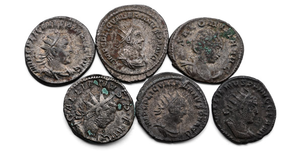 Group of Six [6] Mixed BI Antoninianus.