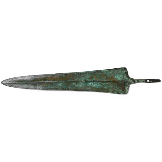 Greek Bronze Tanged Spearhead