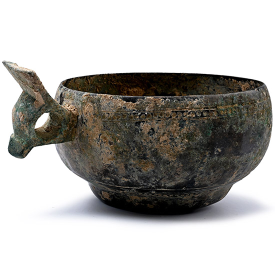 Western Asiatic Bronze Vessel with Animal Handle