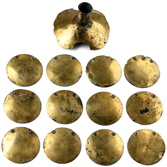 Byzantine Age Gilt Bronze Horse Bridle Decoration Group