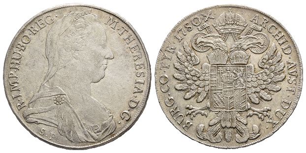 Austria. Holy Roman Empire, Maria Theresia Empress AR Posthumous Taler.