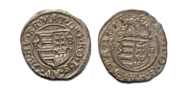 Group of Two [2] Hungary, Matthias I Corvinus AR Denarius.