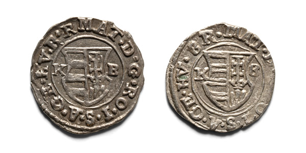 Group of Two [2] Hungary, Matthias I Corvinus AR Denarius.