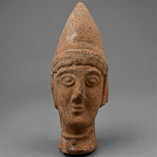 Large Phoenician Terracotta Head of a Man