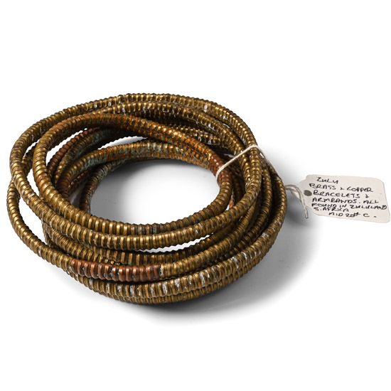 Zulu Brass and Copper Armband and Bracelet Group