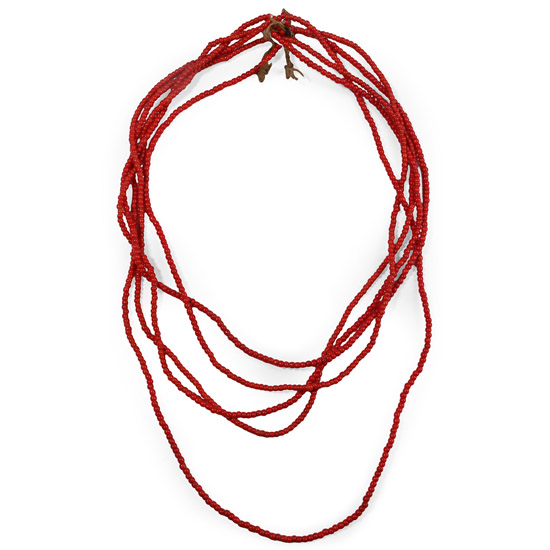 Zulu Mans Glass Bead Long Necklace