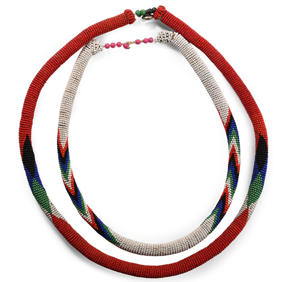 Zulu Womans Glass Bead Necklaces